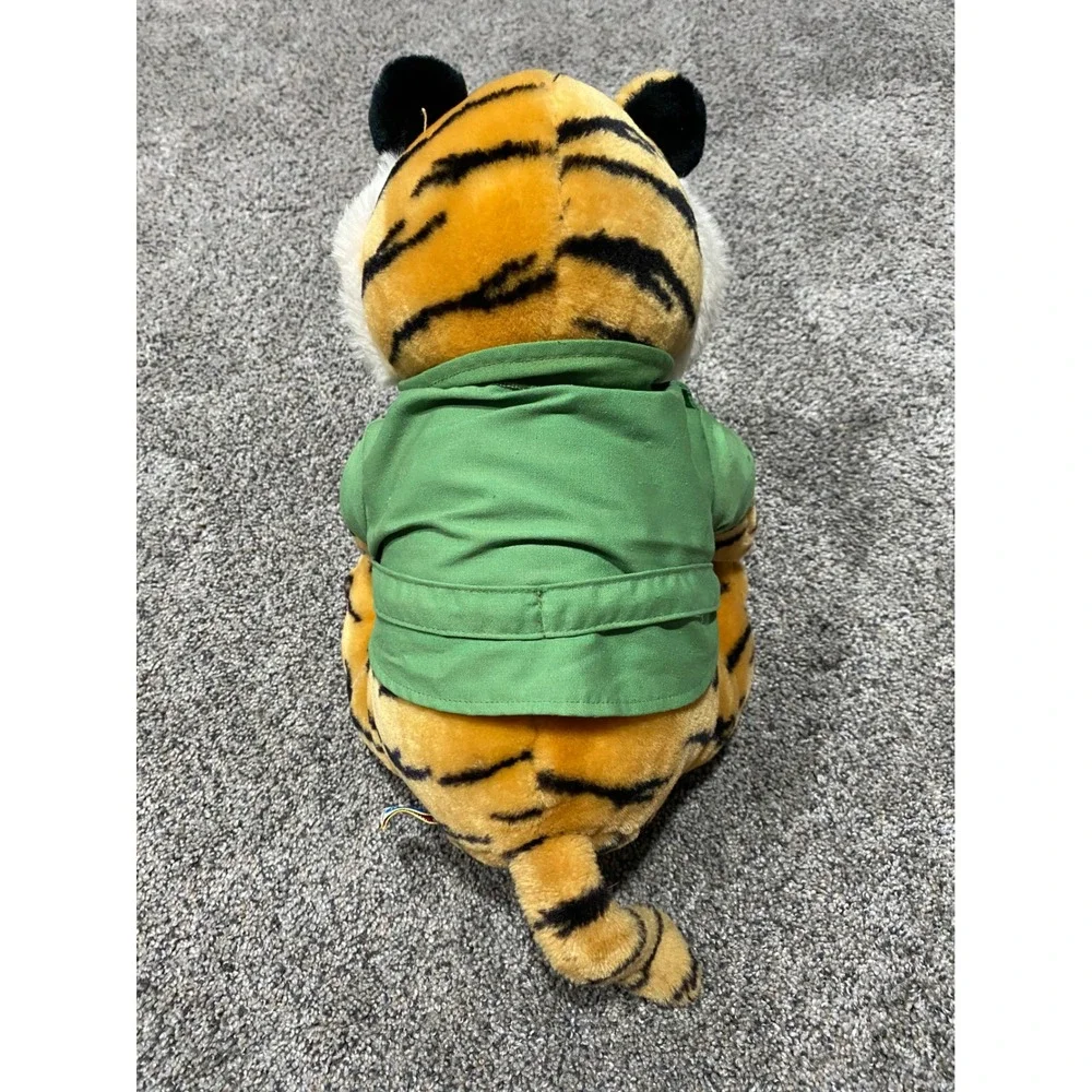 Dakin Tiger Plush Toy Kids 15in Orange Good Vintage Safari Jacket Collectible